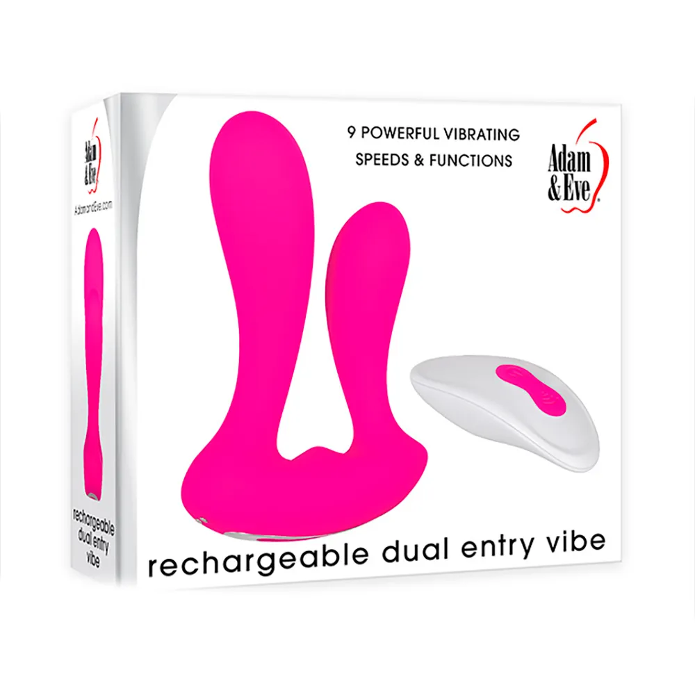 Vibrador Dual Recargable Fucsia - Adam & Eve