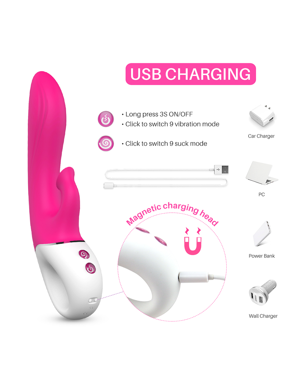 Vibrador Doble Estimulación Dew - Shande