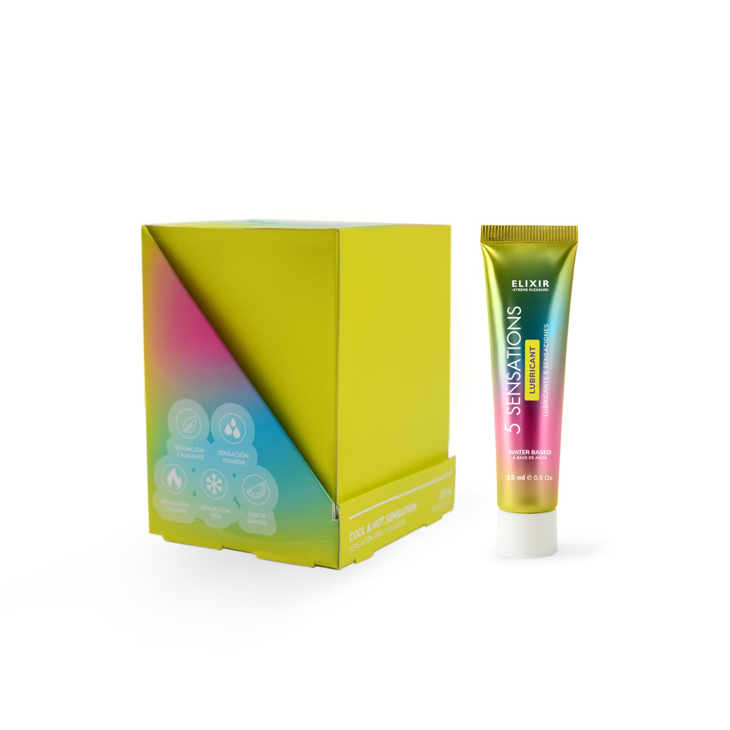 Caja x 12 Lubricantes 5 Sensaciones Elixir 15 ml