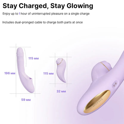 Vibrador + Estimulador 5 en 1 DuoGlow Svakom