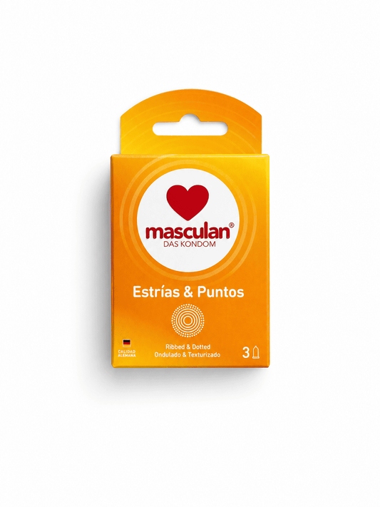 Masculan Puntos y Estrías Caja x 3 Condones