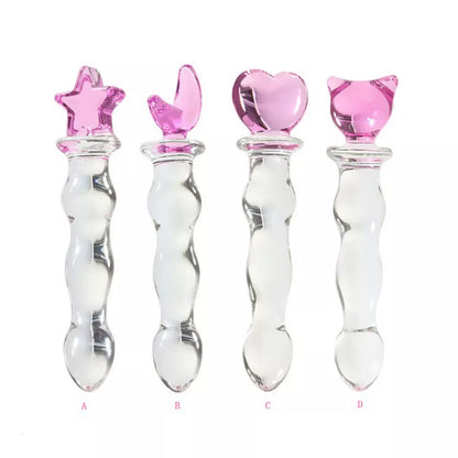 Dildo Anal y Vaginal en Cristal Talla M