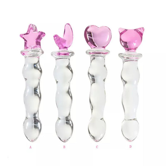 Dildo Anal y Vaginal en Cristal Talla M