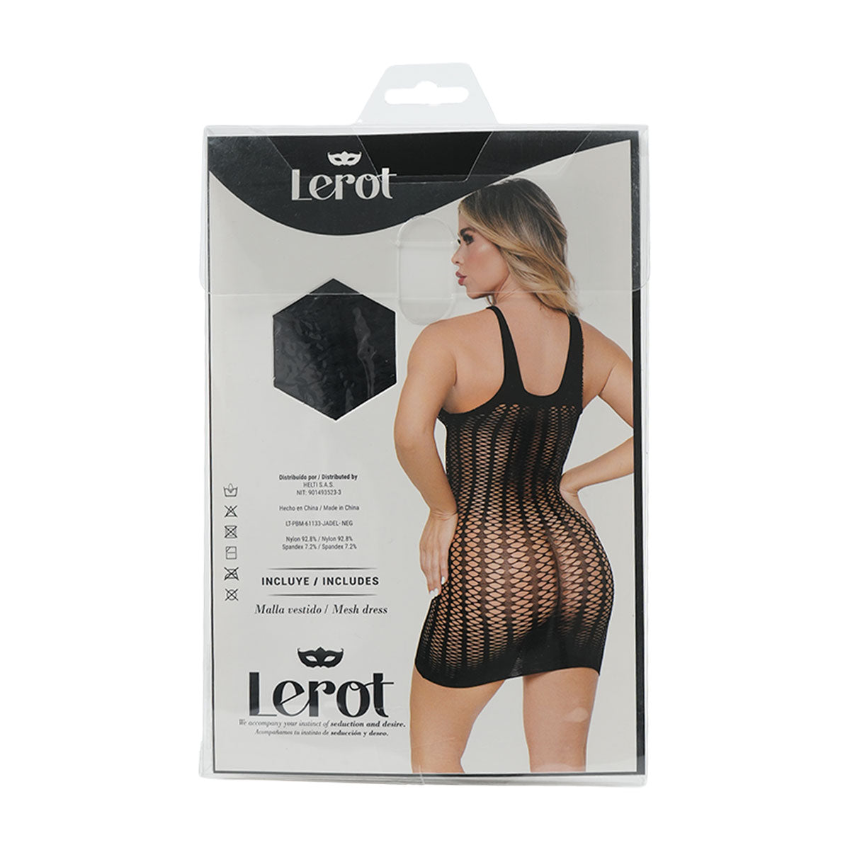 Vestido De Malla Jadel Negro Lerot