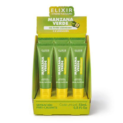 Gel Íntimo Saborizado Manzana Verde Elixir 15 ml