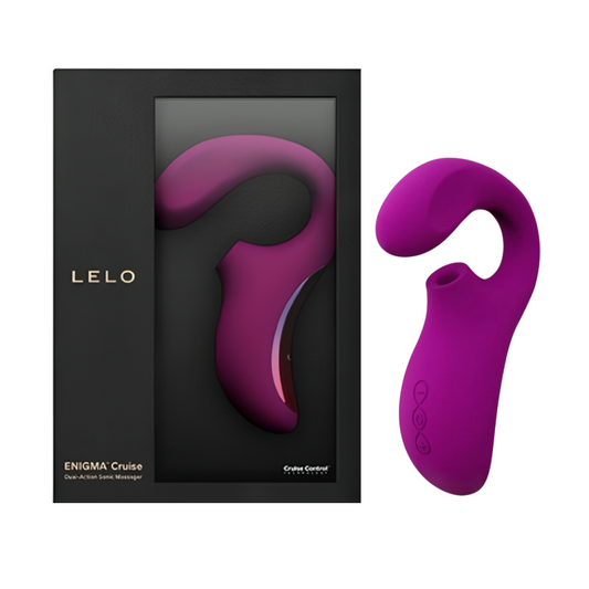 Vibrador y Succionador Enigma Cruise Morado Lelo
