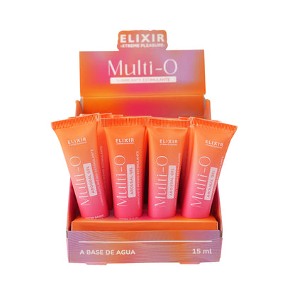 Caja x 12 Gel Lubricante Íntimo Multi Orgasmos Elixir 15 ml