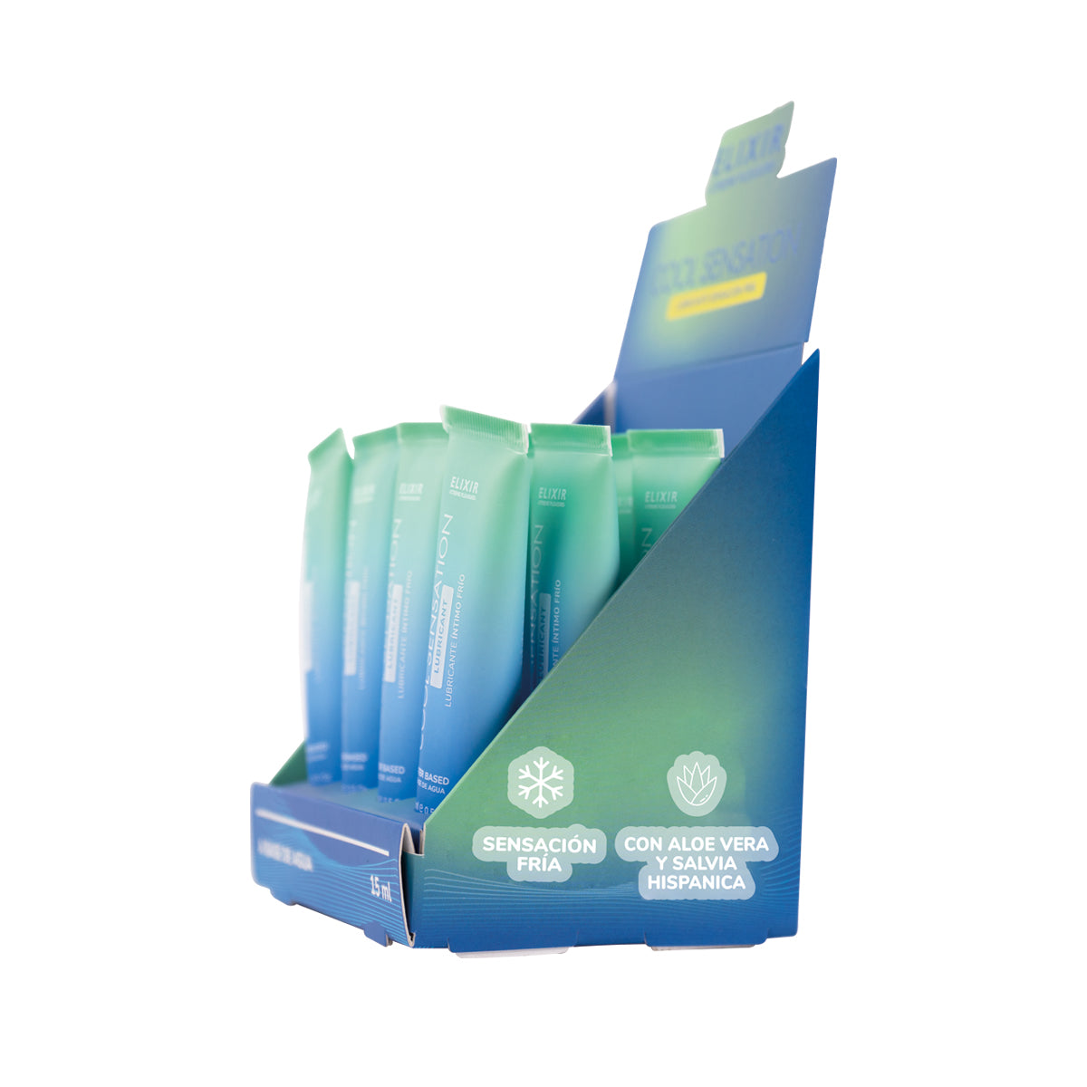Caja x 12 Lubricantes Íntimo Frío Cool Sensation Elixir 15 ml